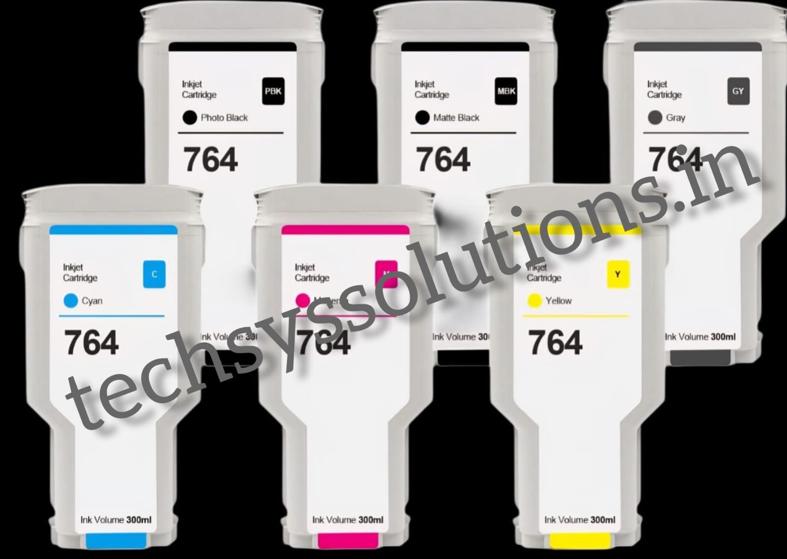 764 Ink Cartridges Replacement for HP 764 Ink Cartridges Compatible with DesignJet T3500 Printer (1 SET INK  300ML)
